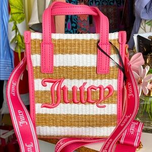 JUICY COUTURE Pink and Tan Mini Tote NWT!